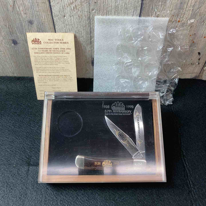 【中古美品】 マックツール(MACTOOLS) 57周年 アニバーサリーナイフ 1995年 未使用長期保管品 【東大和店】