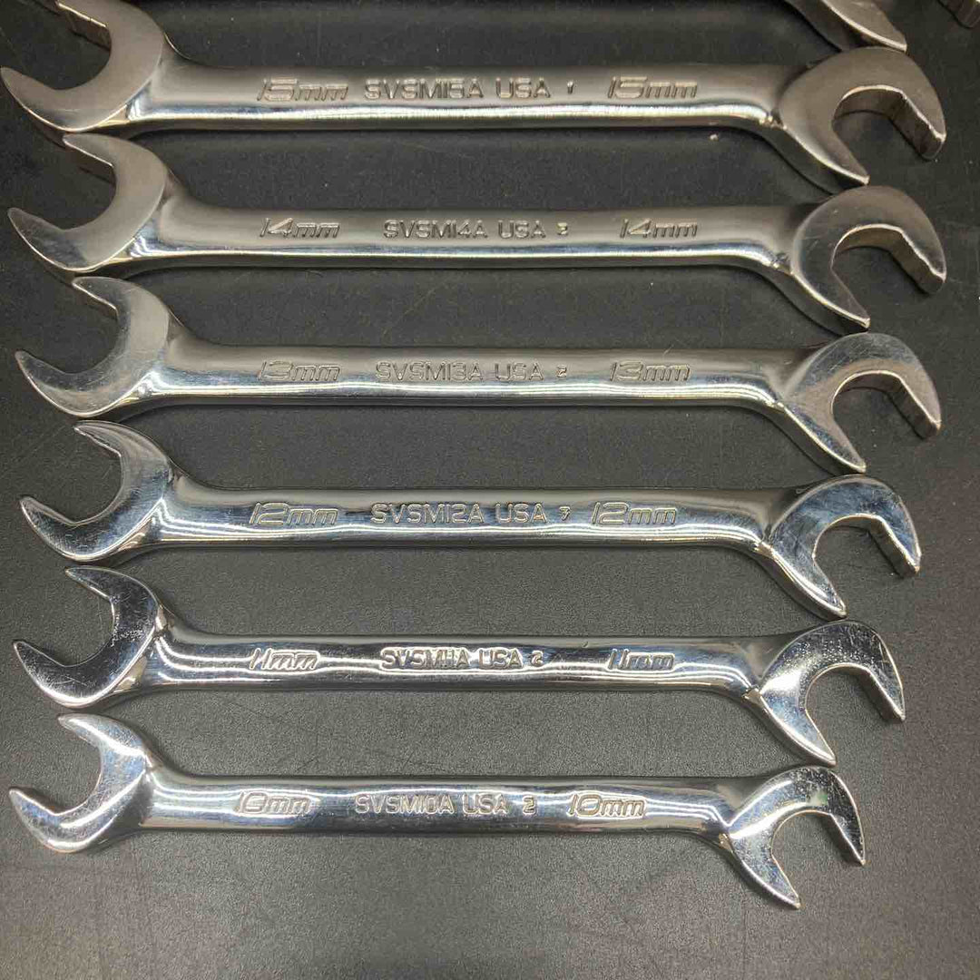 スナップオン(Snap-on) アングルヘッドスパナ SVSM10A-22A 合計10本セット 10ｍｍ-22ｍｍ【川越店】