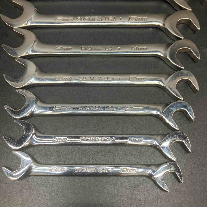 スナップオン(Snap-on) アングルヘッドスパナ SVSM10A-22A 合計10本セット 10ｍｍ-22ｍｍ【川越店】