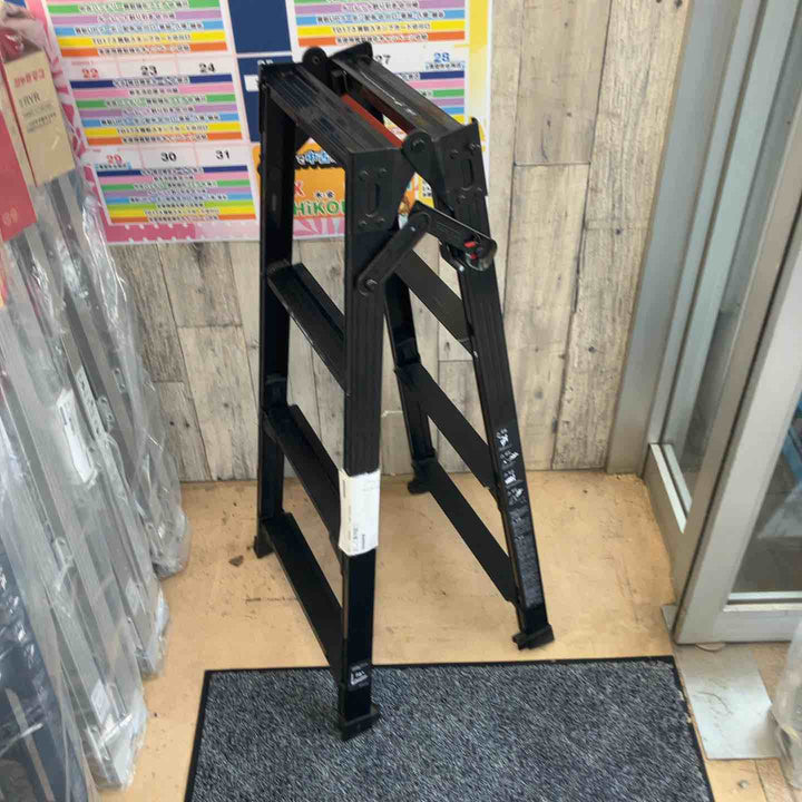 【中古美品】Hasegawa(ハセガワ)ワンタッチバー付 伸縮式はしご兼用脚立 RYZB-12a【東大和店】