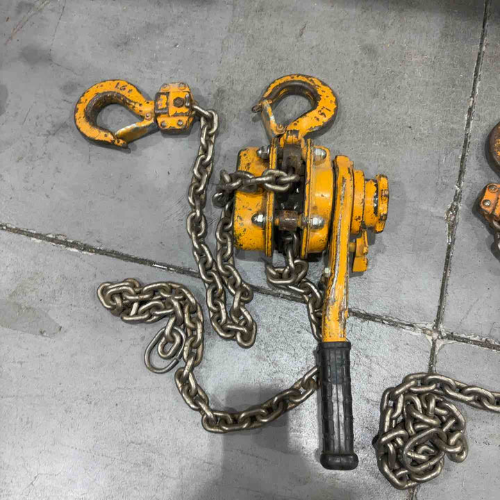 KITO/キトー レバーブロック L5型 LB016 荷重1.6t/1.6トン 揚程1.5m レバーホイスト ガッチャ 荷揚げ機 荷締め 3台セット【川口店】
