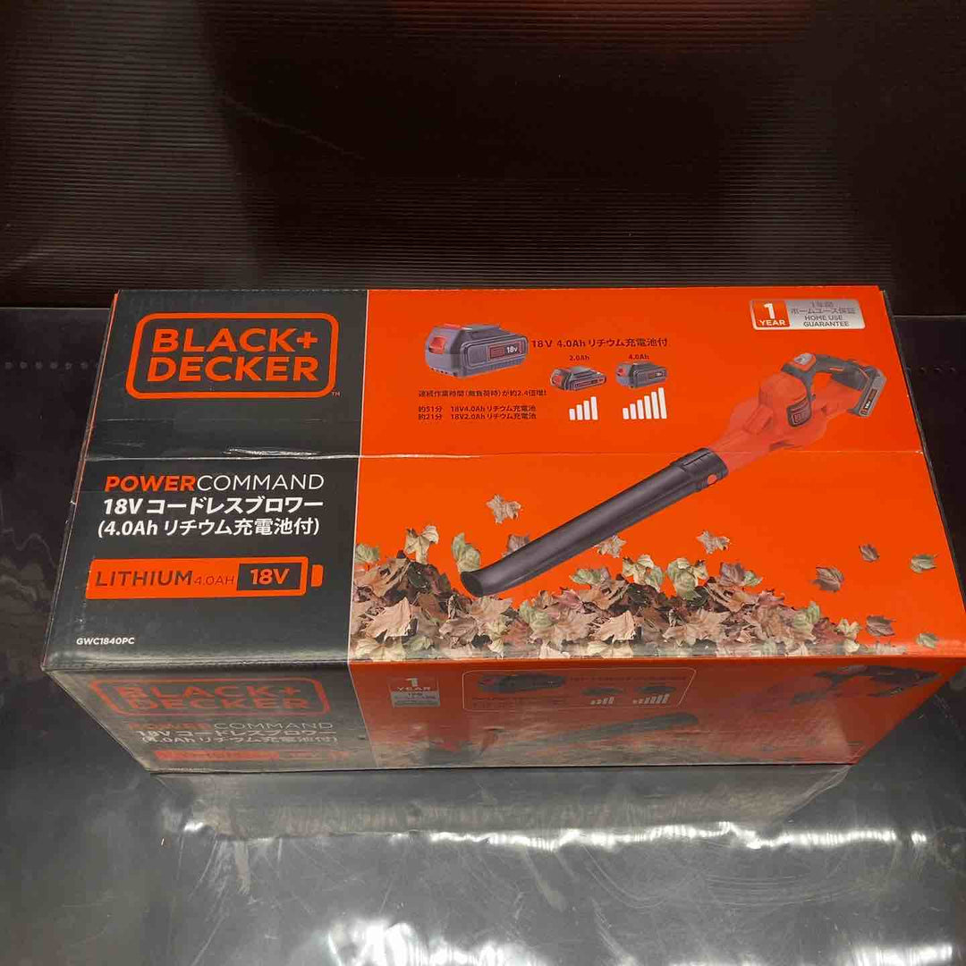 BLACK&DECKER/ブラックアンドデッカー 18V 4.0Ah 充電式 ブロワー GWC1840PC【川越店】