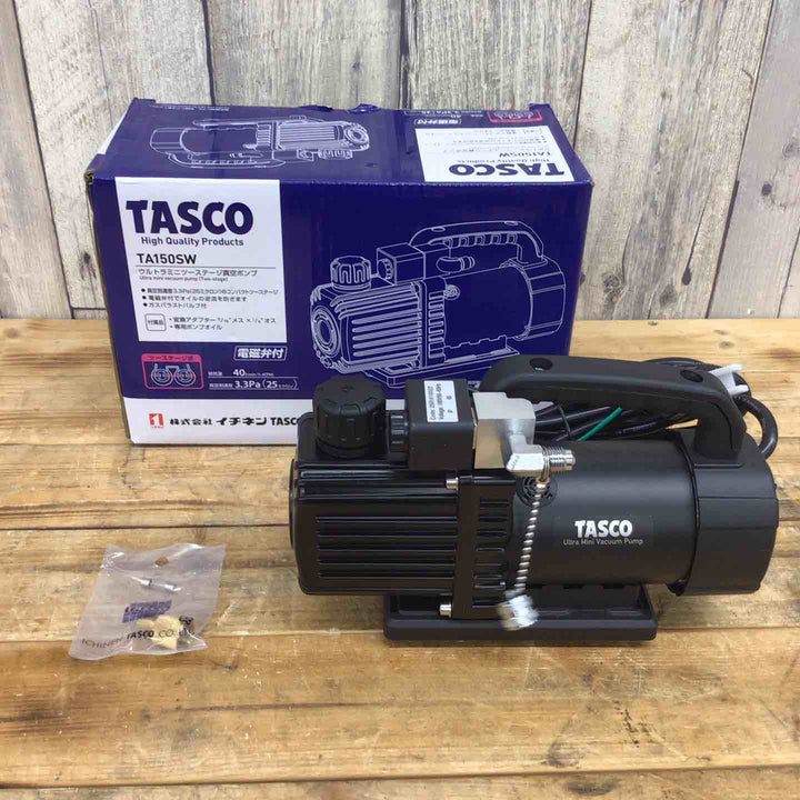 イチネンTASCO オイル逆流防止弁付ウルトラミニツーステージ真空ポンプ TA150SW 【東大和店】