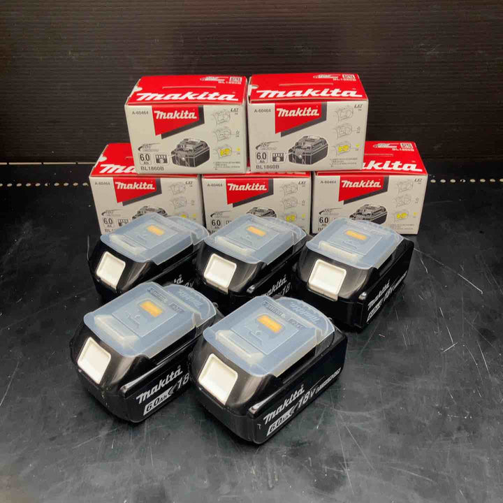 マキタ(makita) 純正 リチウムイオンバッテリー 18V/6.0Ah BL1860B 5個セット【川越店】