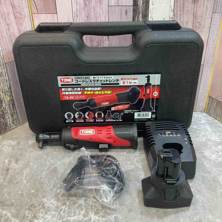 トネ (TONE) コードレスラチェットレンチ CR3120 14.4V 差込角9.5mm【八潮店】