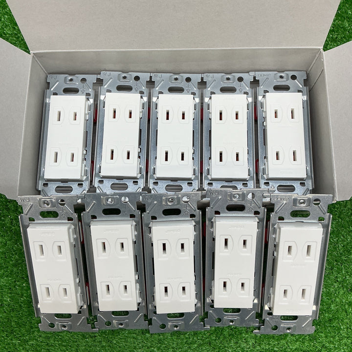 神保電器株式会社 マイルドビー 埋め込みダブルコンセント10個入り JEC-BN-55　【電材館越谷店】