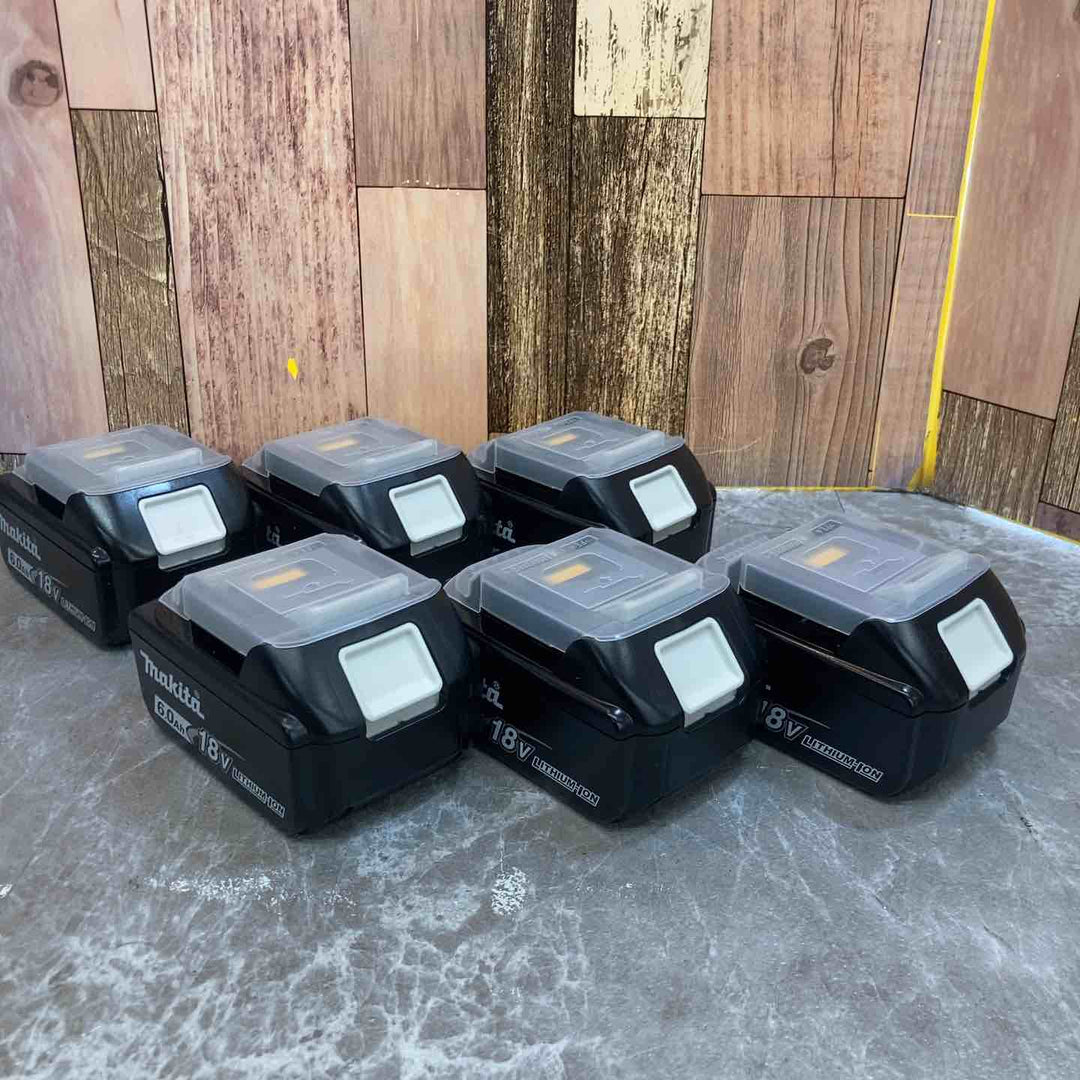 【未使用品】makita マキタ 18V6.0Ah リチウムイオンバッテリー BL1860B 6個【八潮店】