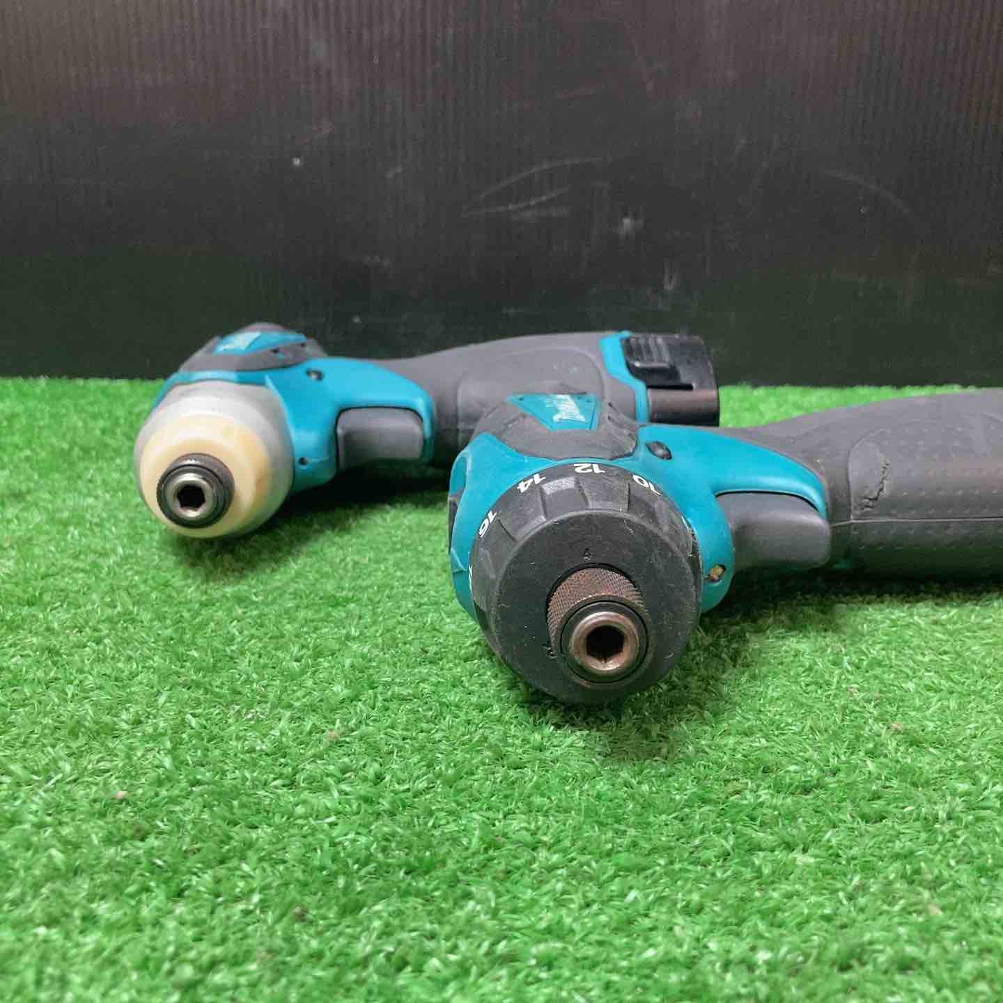 中古品】◇充電式インパクト×2点＆充電式ドライバードリル×2点 (10.8V1