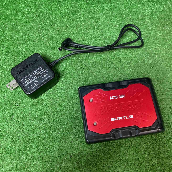 【美品】◇BURTLE バートル エアークラフト2026年モデル 30Vリチウムイオンバッテリー メタリックレッド AC10 96 F 充電器付き【岩槻店】