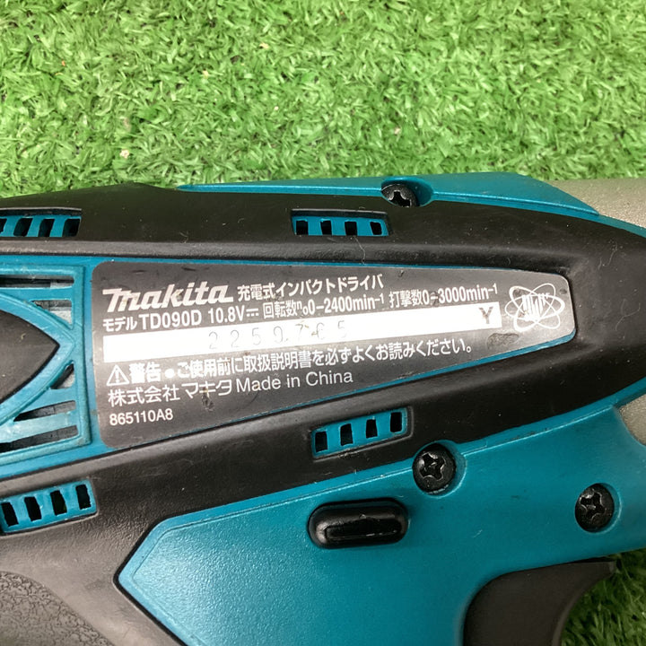 マキタ(makita) コードレスインパクトドライバー TD090DWX 質量(kg) 0.92(バッテリ含む) 動作確認済み【川越店】