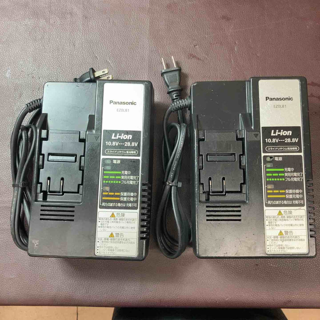 【中古品】 パナソニック(Panasonic) インパクトドライバー EZ7550X・ドリルドライバ EZ7441X・EZ7460X・ライト EZ37C2・充電器 2点・バッテリー 11点 まとめセット