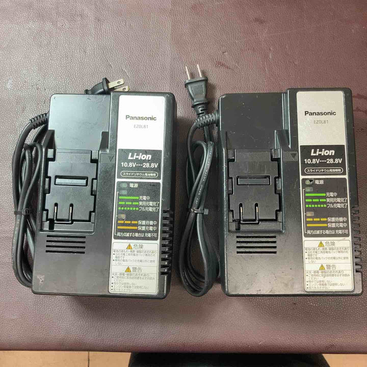 【中古品】 パナソニック(Panasonic) インパクトドライバー EZ7550X・ドリルドライバ EZ7441X・EZ7460X・ライト EZ37C2・充電器 2点・バッテリー 11点 まとめセット