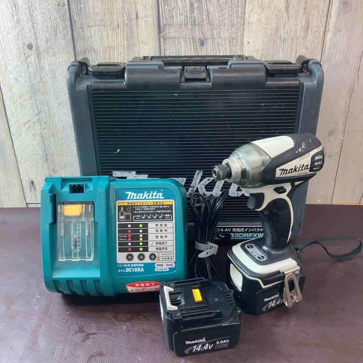 【中古品】マキタ(makita) コードレスインパクトドライバー TD133DRFXW 14.4V【東大和店】
