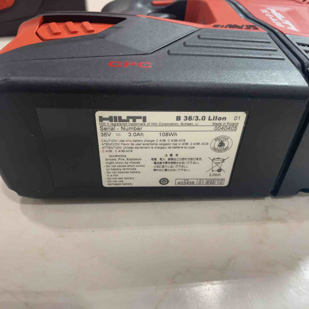 ◇ヒルティ(HILTI)  コードレス集じんハンマドリル TE6-A36 DRS フルセット 集じんシステム付き【川口店】