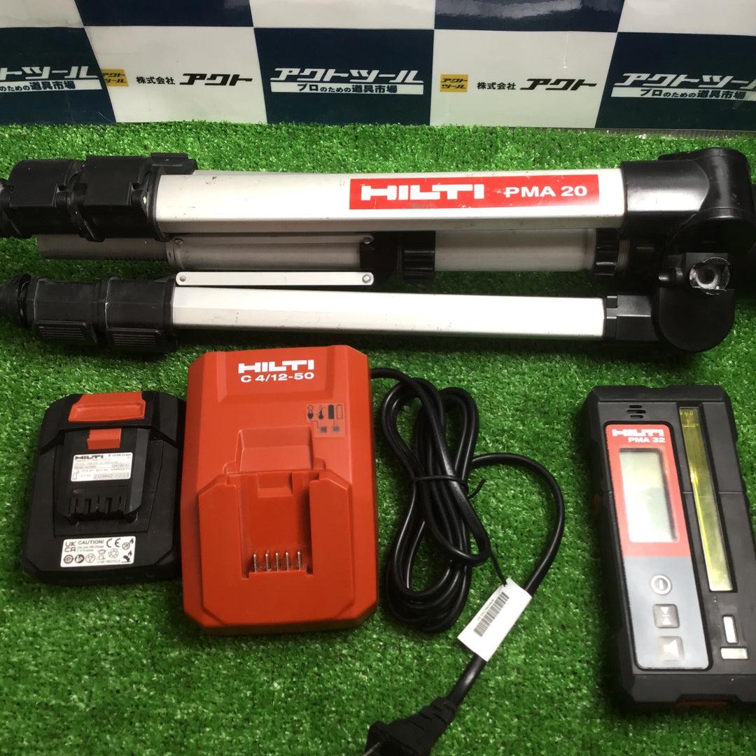 【美品 / 動作品】HILTI ヒルティ マルチラインレーザーレベル PM 30-MG バッテリー 充電器 受光器 三脚【草加店】