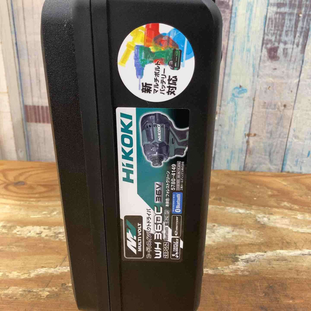 【未使用品】ハイコーキ(HIKOKI ※旧:日立工機) コードレスインパクトドライバー WH36DC(2XPGSZ) 36V フルセット フォレストグリーン【柏店】