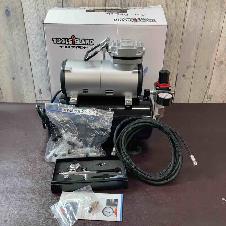 【未使用品(店頭展示品)】 ツールズアイランド(TOOLSISLAND) エアーブラシスターティング TKF011 コンプレッサ 【東大和店】