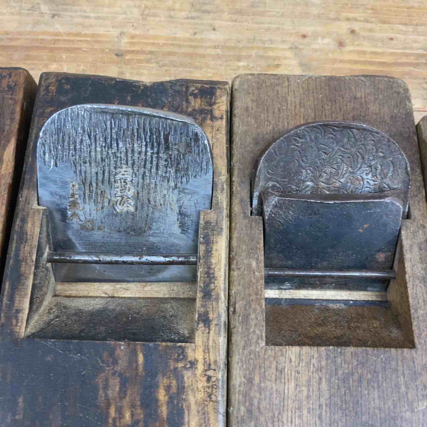 中古品】 左勘次・國安・虎五郎・東秀雄・菊之助 鉋5個セット 鉋