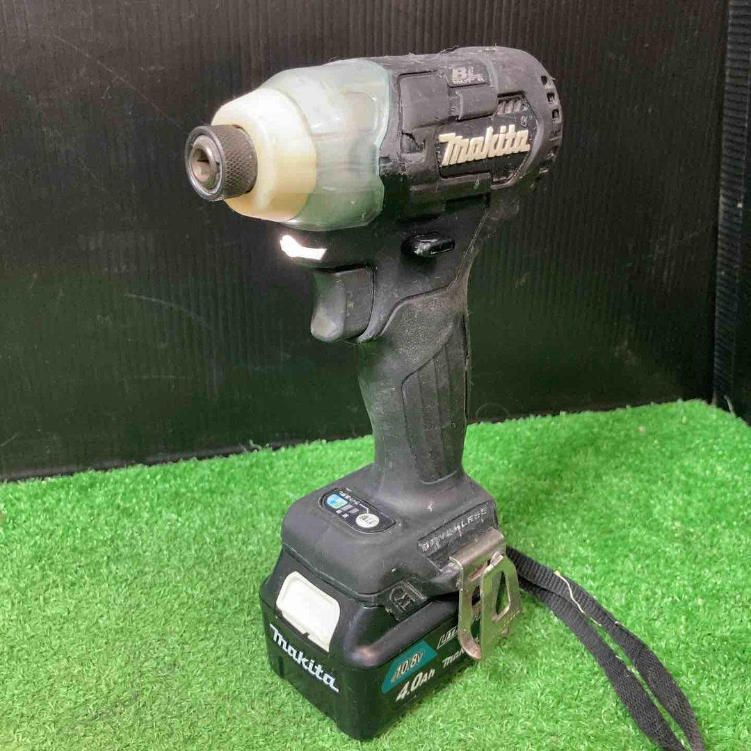【現状品】◇マキタ(makita) コードレスインパクトドライバー TD111DZB 充電器、バッテリー×1(10.8V/4.0Ah) 付き【岩槻店】