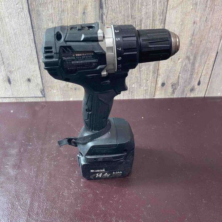 【中古品】◇マキタ(makita) コードレスドリルドライバー DF474DZB 本体のみ バッテリー2個付属【東大和店】