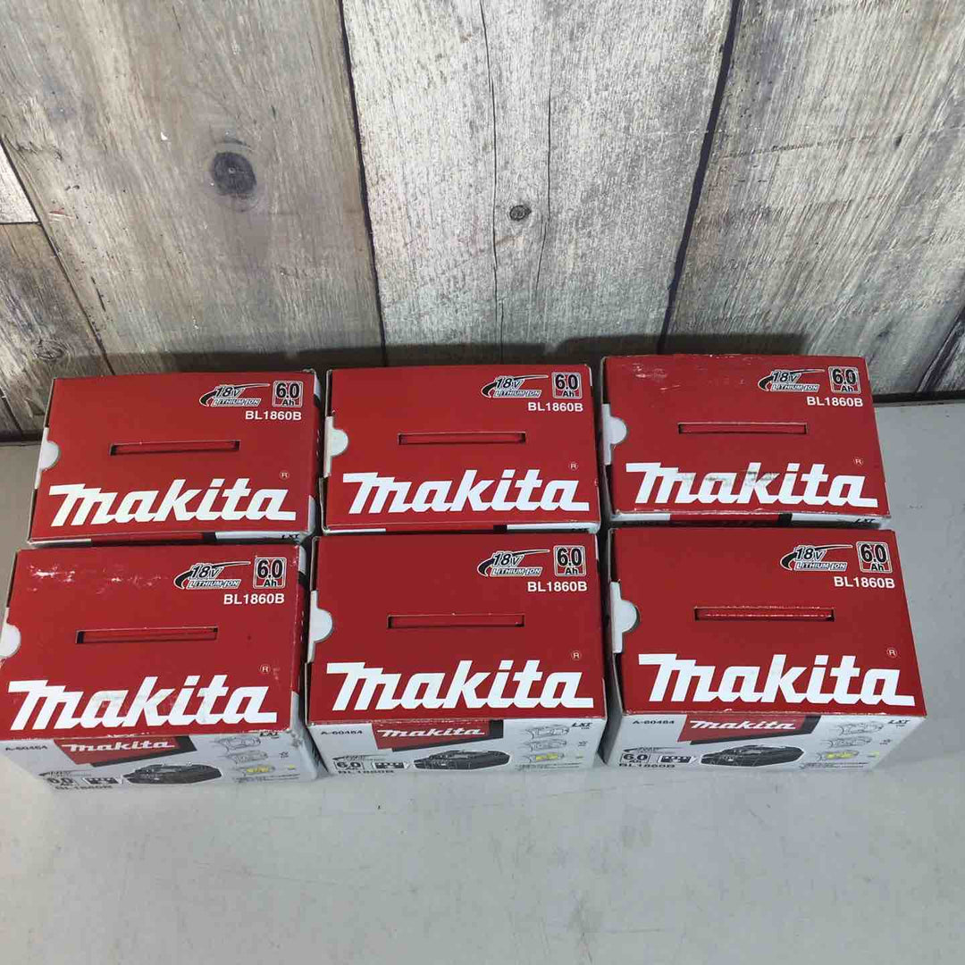 【未使用品】 純正 マキタ makita リチウムイオンバッテリー 18V/6.0Ah BL1860B 6個 バッテリー 純正品 18V 【戸田店】