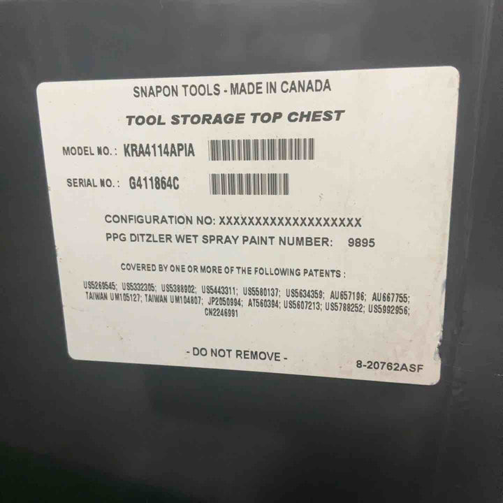 【店頭受取り限定】Snap-on スナップオン 4ドロワー トップチェスト ツールチェスト KRA4114APIA 限定色【川口店】