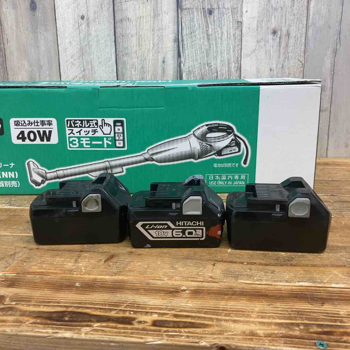 【未使用品】ハイコーキ(HIKOKI ※旧:日立工機) コードレスクリーナ R18DA(NN) 【中古品】ハイコーキ(HIKOKI ※旧:日立工機) バッテリー BSL1830 2個、BSL1860セット【東大和店】