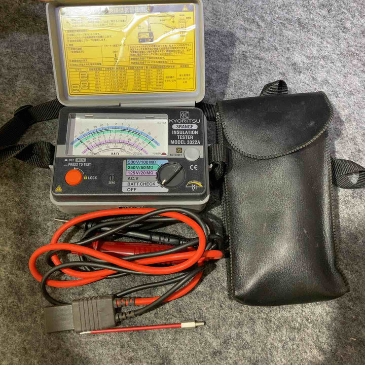共立電気計器 (KYORITSU) 3322A キューメグ 3レンジ絶縁抵抗計【桶川店】
