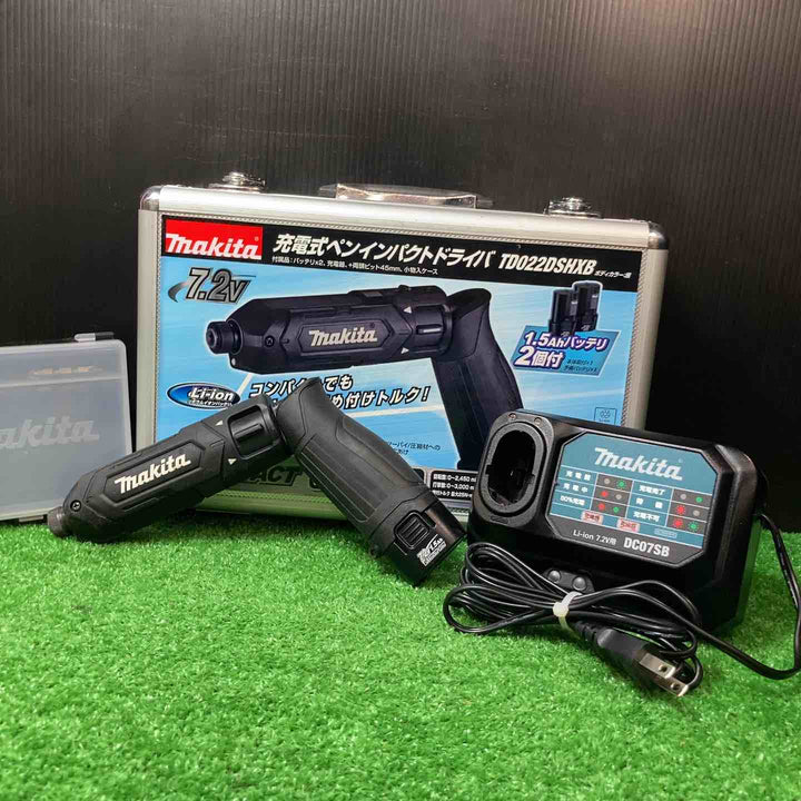 ★マキタ(makita) コードレスペンインパクトドライバー TD022DSHXB 7.2Vバッテリー2個付きフルセット【岩槻店】