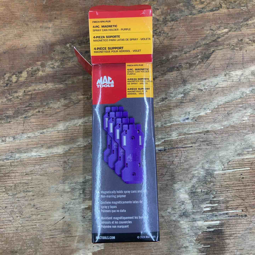 ▼MACTOOLS 4PCスプレー缶ホルダー 紫 FMCH-4PK-PUR【柏店】