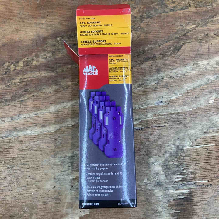 ▼MACTOOLS 4PCスプレー缶ホルダー 紫 FMCH-4PK-PUR【柏店】