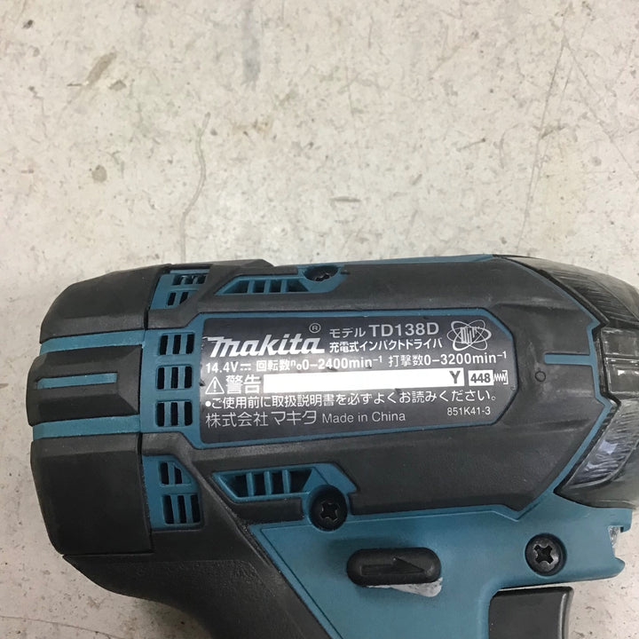 【現状品】 マキタ/makita コードレスインパクトドライバー TD138DZ 【鴻巣店】