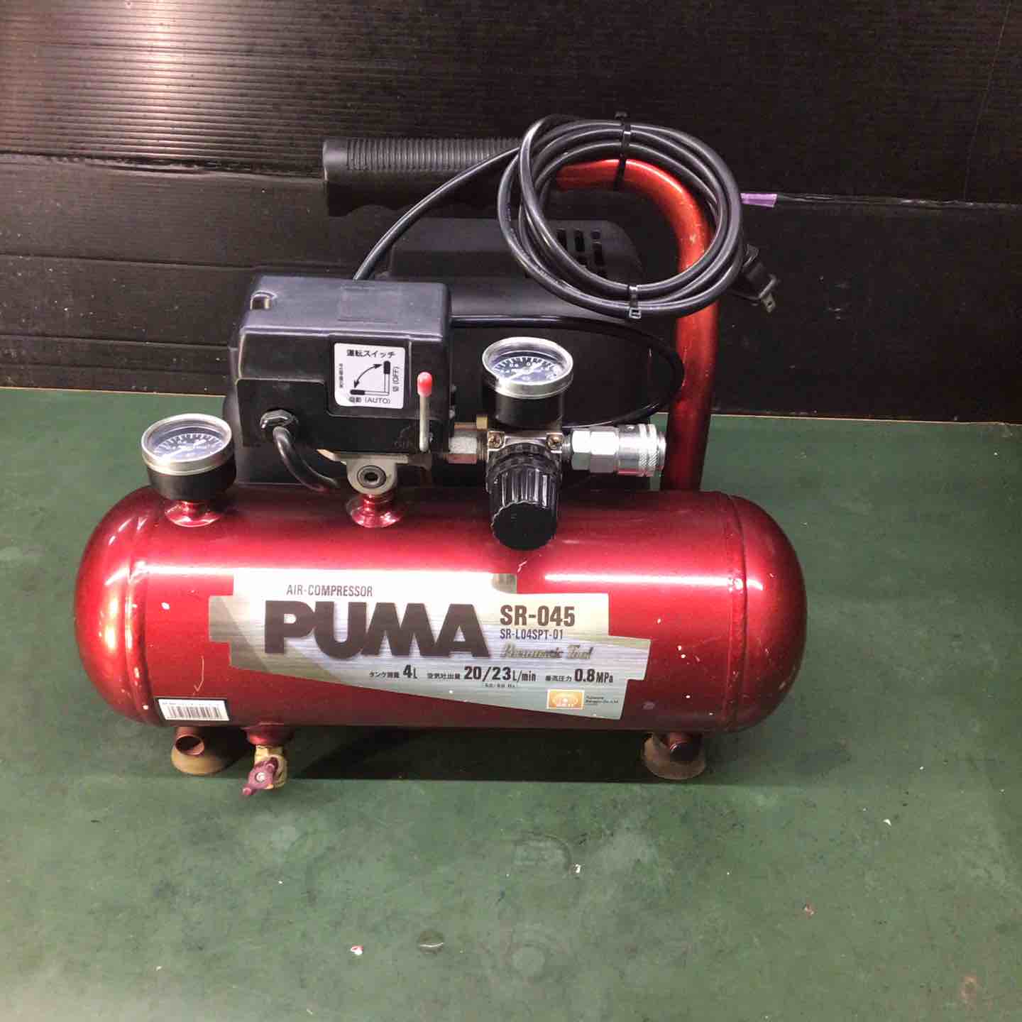 【未使用品】【動作OK】【店頭引取限定】両圧コンプレッサー 99,000円（税込） ユアサプライムス.com｜シンセイ 静音オイルレスコンプレッサー 9L AMP