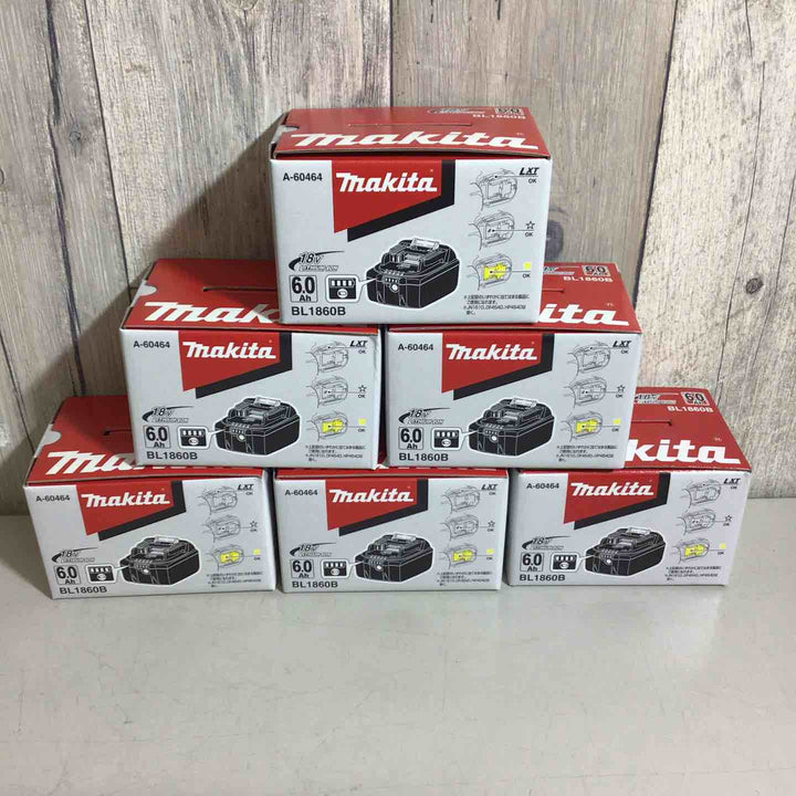 【未使用品】★純正品★マキタ(makita) リチウムイオンバッテリー 18V/6.0Ah BL1860B 6個セット【戸田店】