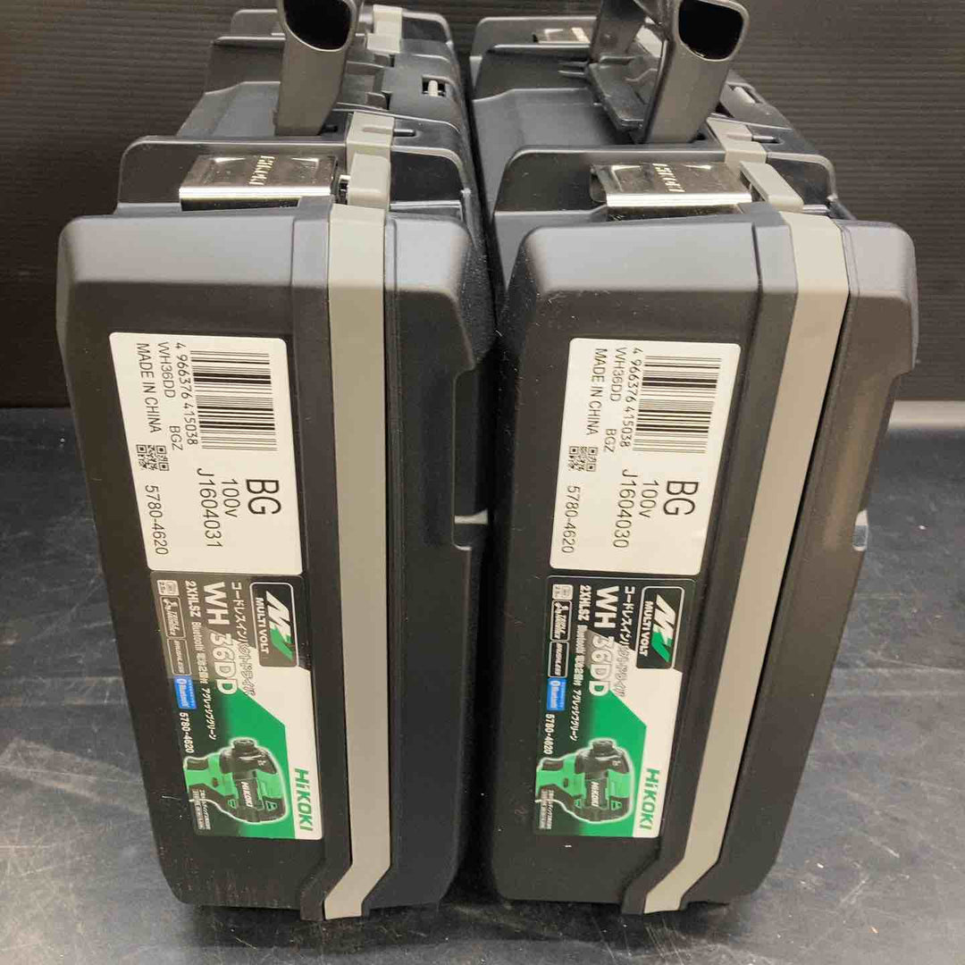 【未使用品】ハイコーキ(HIKOKI ※旧:日立工機) コードレスインパクトドライバ アグレッシブグリーン WH36DD(2XHLSZ) 2台セット【川越店】