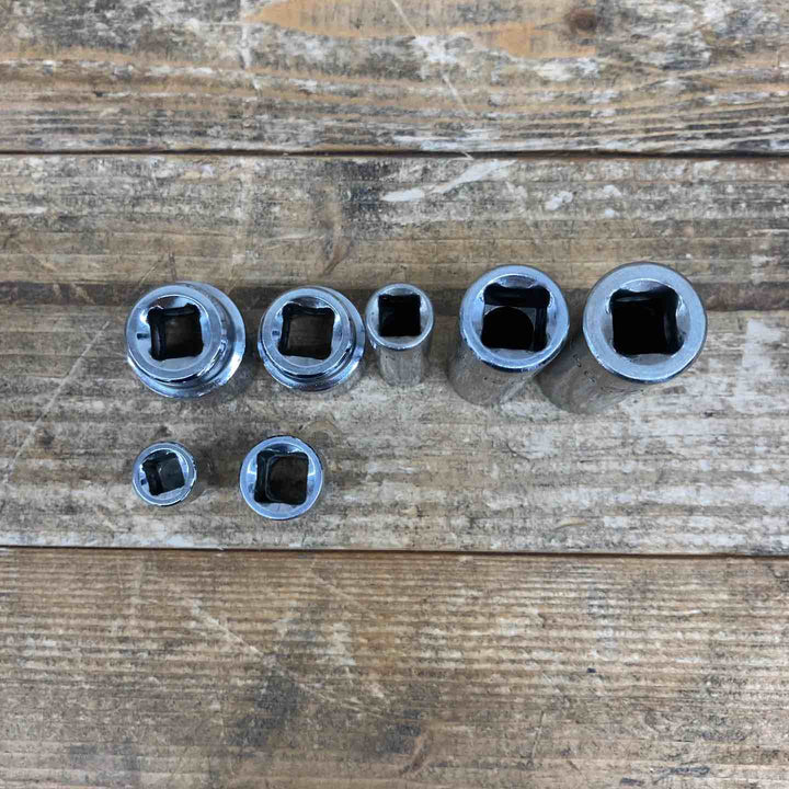 【中古品】 マックツール(MAC TOOLS) ソケットまとめ 変換アダプタ付属A812 XD6-14MMRなど 3/8インチ 7個セット 【東大和店】