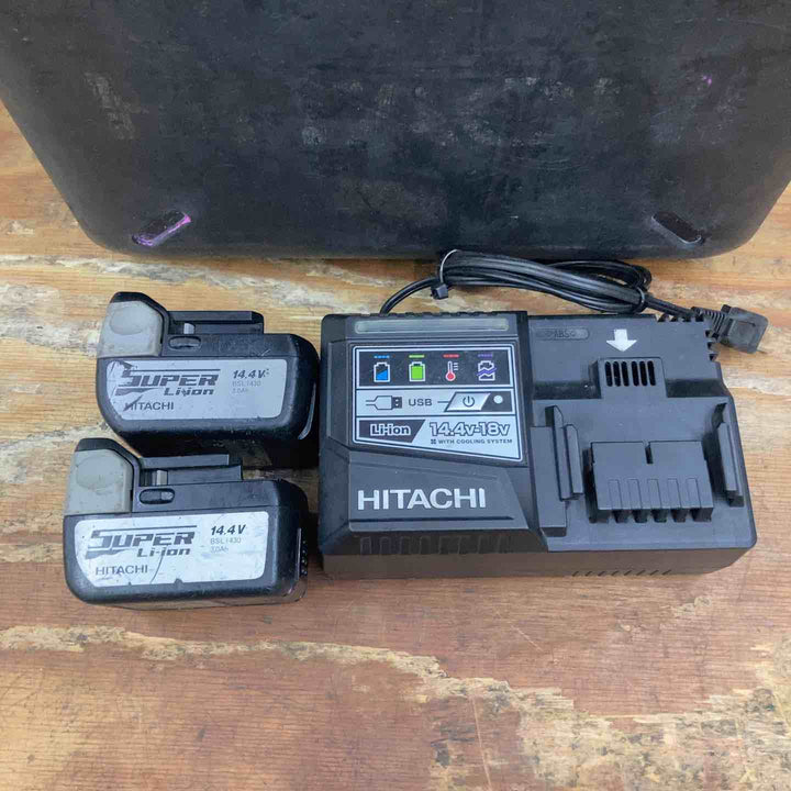 【中古品】★ハイコーキ(HIKOKI ※旧:日立工機) コードレスインパクトドライバー WH14DBAL(2LSCK)(W) 14.4V フルセット【柏店】