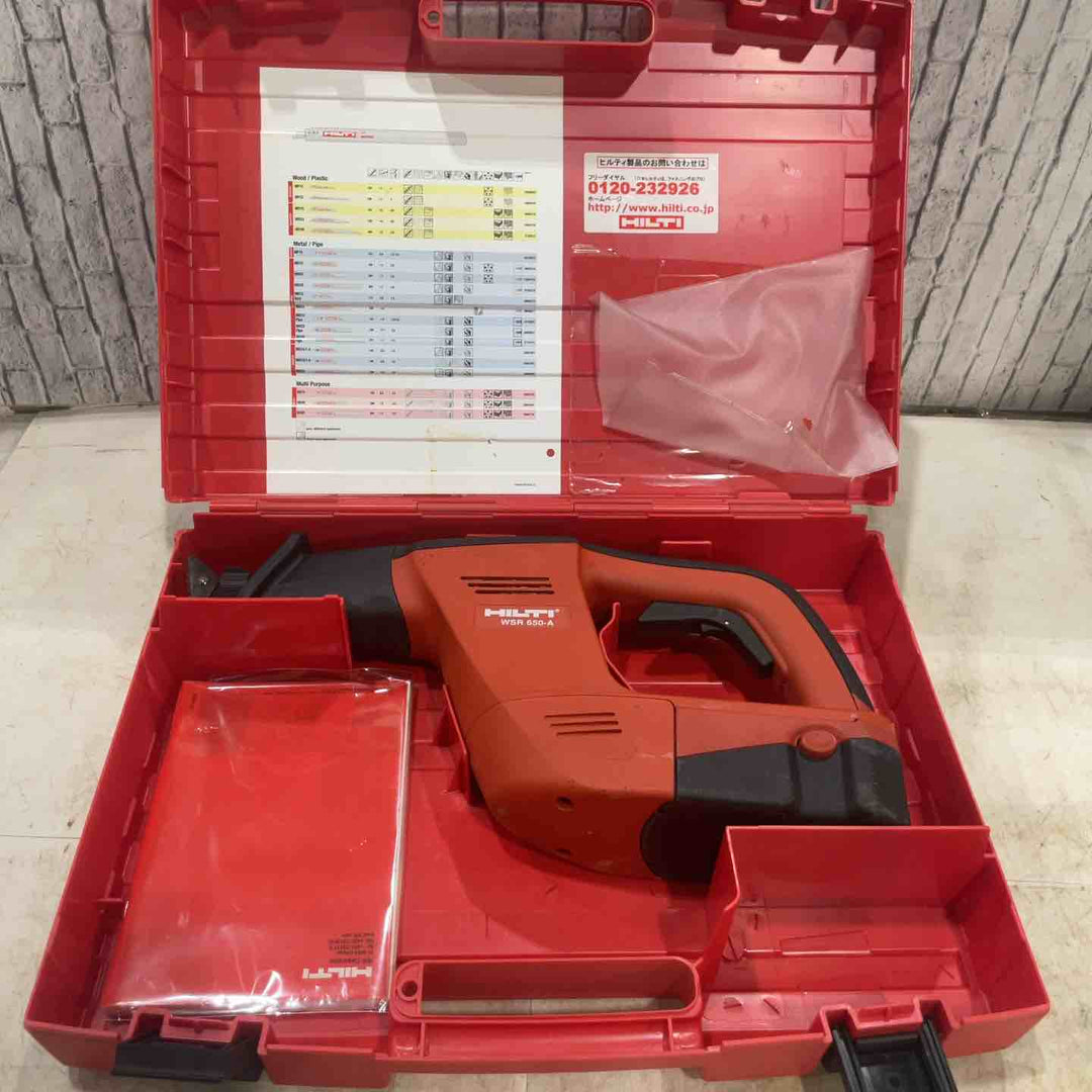 【ジャンク品】◇ヒルティ(HILTI) コードレスセーバソー(レシプロソー) WSR650-A 保証なし【川口店】