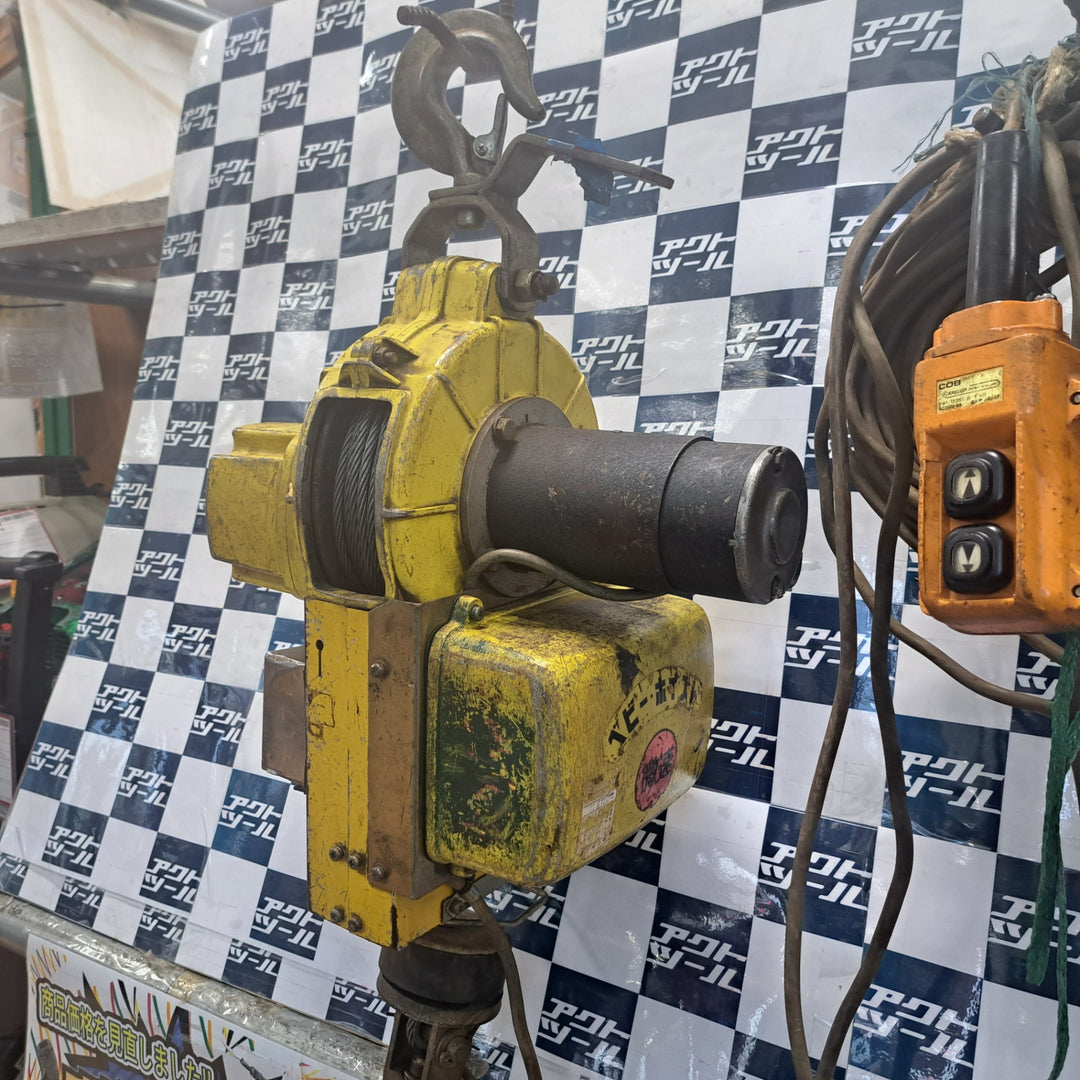 ◇トーヨーコーケン 電動ウインチ(ワイヤー) 微速付ベビーホイスト BH-820T【草加店】