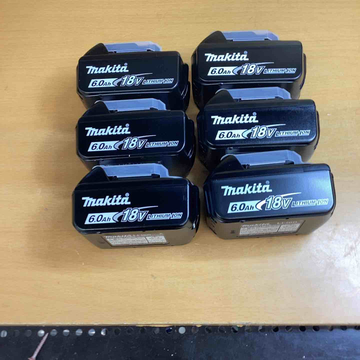 未使用品 純製品 マキタ(makita) リチウムイオンバッテリー 18V/6.0Ah BL1860B 6個セット‼【越谷店】