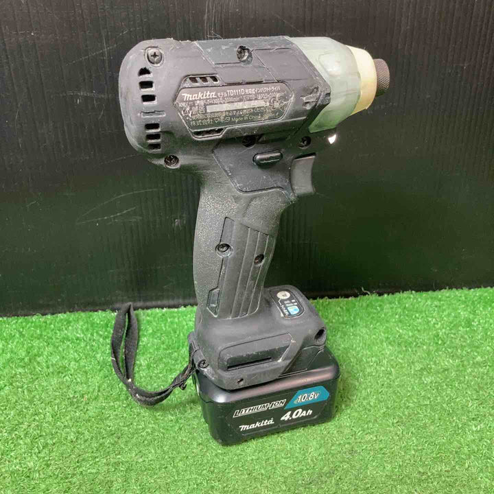 【現状品】◇マキタ(makita) コードレスインパクトドライバー TD111DZB 充電器、バッテリー×1(10.8V/4.0Ah) 付き【岩槻店】