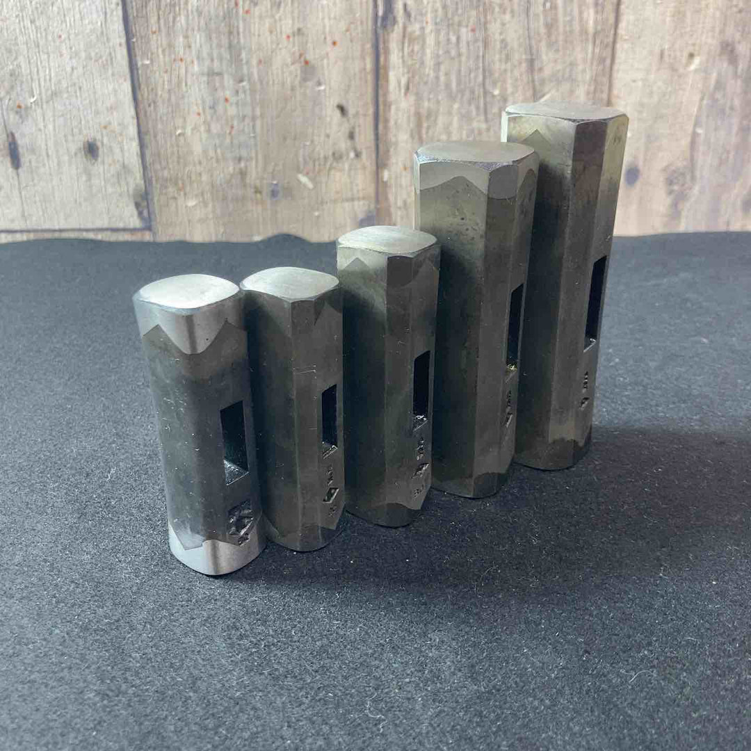 【未使用(店頭展示品)】玄翁(玄能)菱貫 60(四角)・60(八角)・80・100・120(匁) 5本まとめ 総重量：1.96Kg【東大和店】