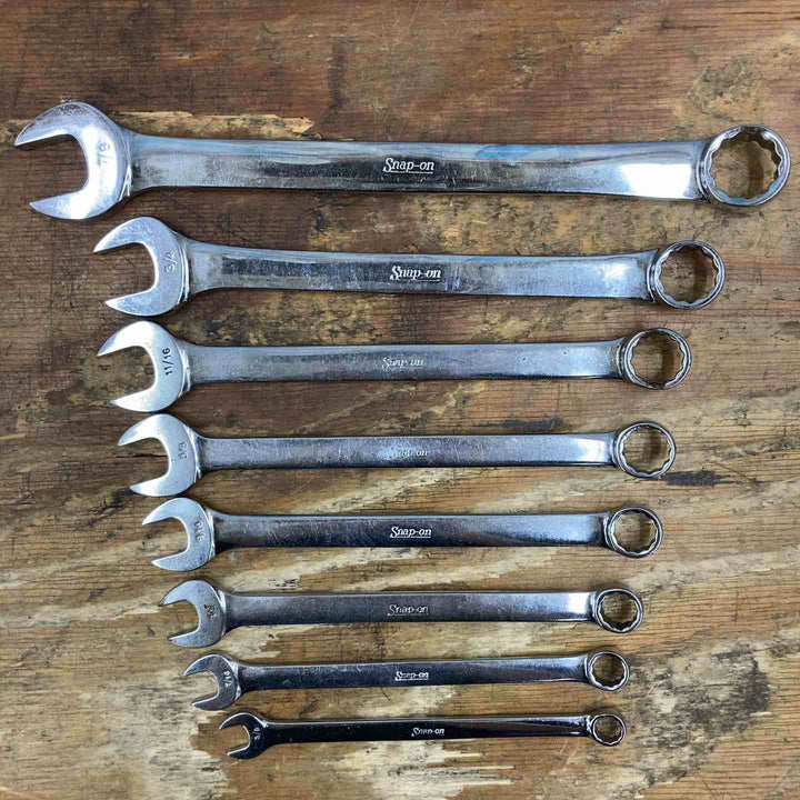 【中古品】▲スナップオン(Snap-on) コンビネーションレンチ 8本セット OEX28/24/22/20/18/16/14/12 旧ロゴ【柏店】