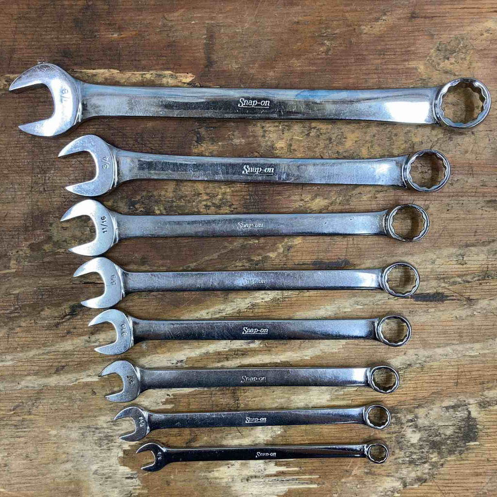 中古品】△スナップオン(Snap-on) コンビネーションレンチ 8本