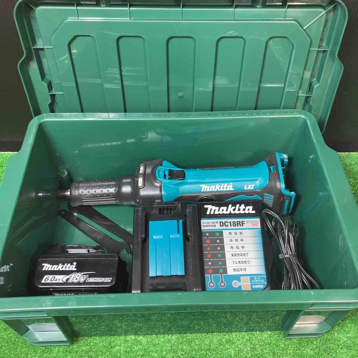 【美品】マキタ(Makita) 充電式ハンドグラインダ 18V6Ah バッテリ・充電器・ケース付 GD800DRG【岩槻店】
