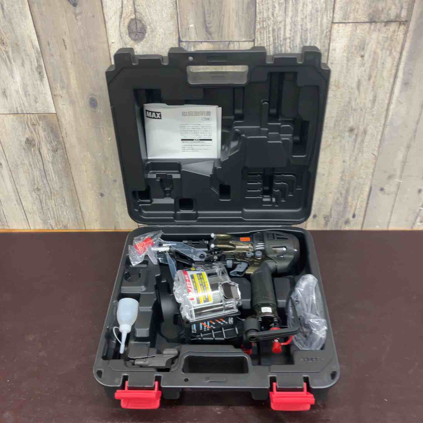 【未使用(店頭展示品)】マックス(MAX) 釘打ち機 HN-65FW1(V)_アンバーオリーブ【東大和店】 未使用(店頭展示品)】マックス(MAX) 釘打ち機 HN-65FW1(V)_アンバー