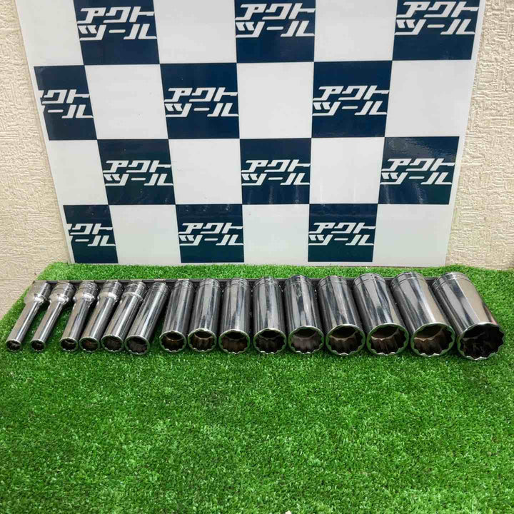スナップオン(Snap-on) ディープソケット 15点セット S40I/36/34/32/30/28/26/24/22/20 S18IA/16/14/12/10【草加店】