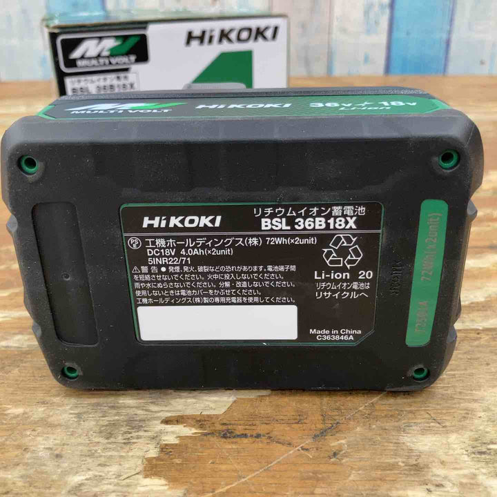 ★ハイコーキ(HIKOKI ※旧:日立工機) リチウムイオンバッテリー 36V/4.0Ah BSL36B18X【柏店】