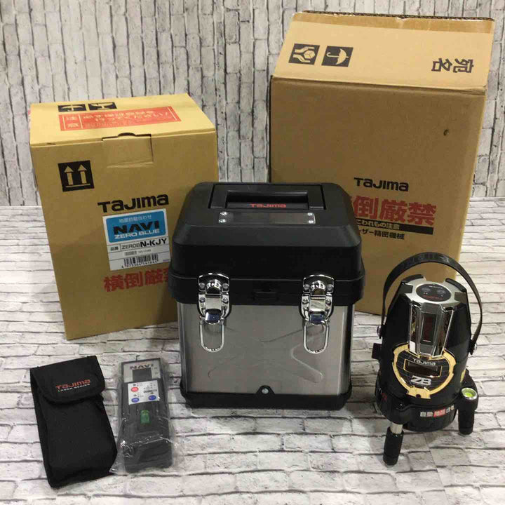 TJMデザイン レーザー墨出し器 NAVIゼロブルー KJY ZEROBN-KJY 矩十字・横 高さ19.7×幅13cm【川口店】