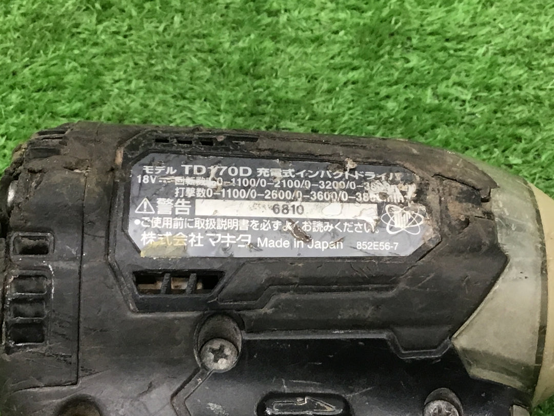 ★マキタ(makita) コードレスインパクトドライバー TD170DZB【富山店】●Y6